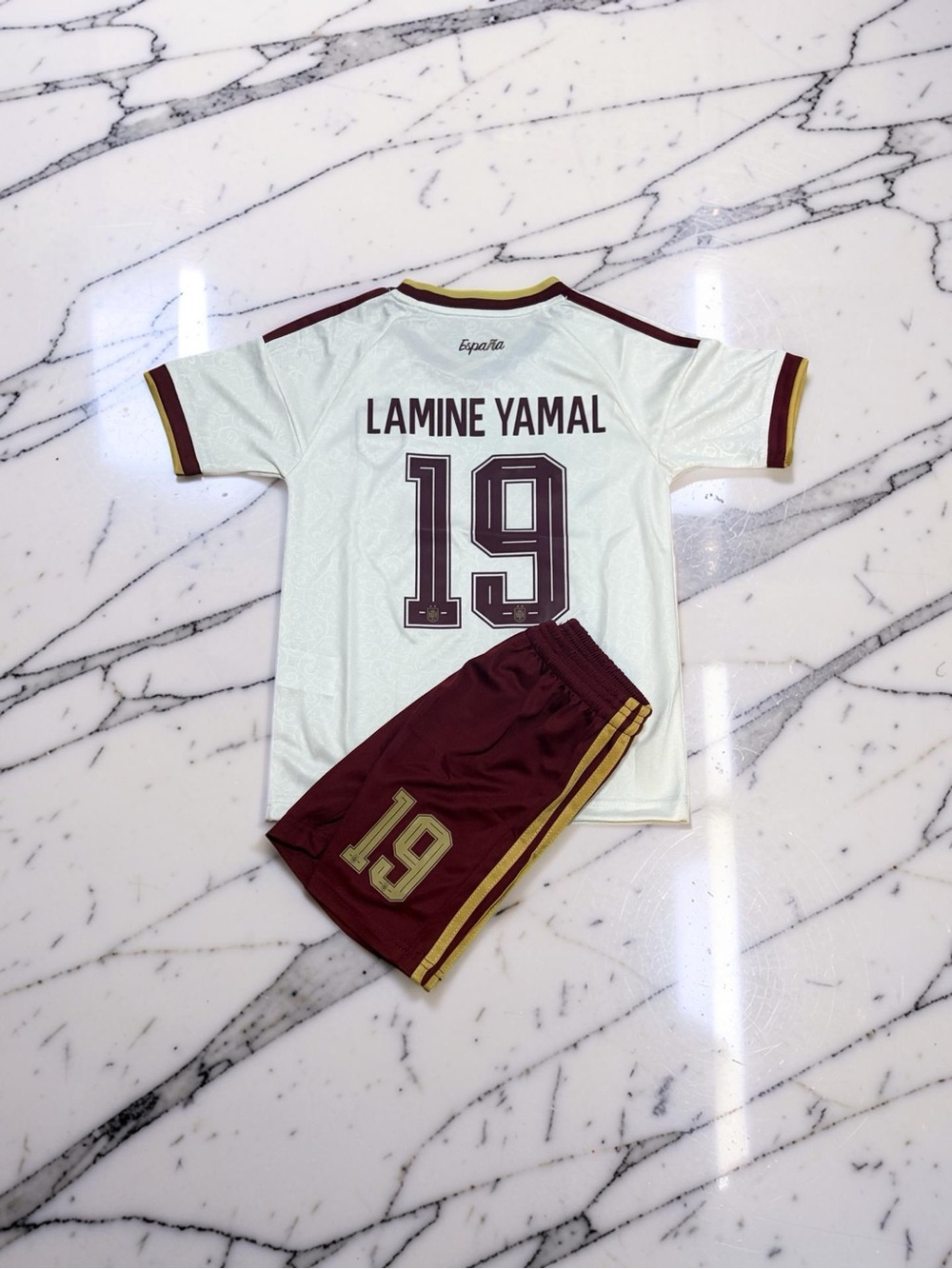 Lamine Yamal Spain 2026 World Cup Kids Jersey Shorts Kit #19 España